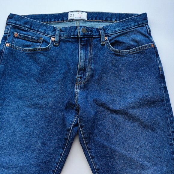 GAP jeans men's size W32/L32 denim blue slim fit - Picture 2 of 14